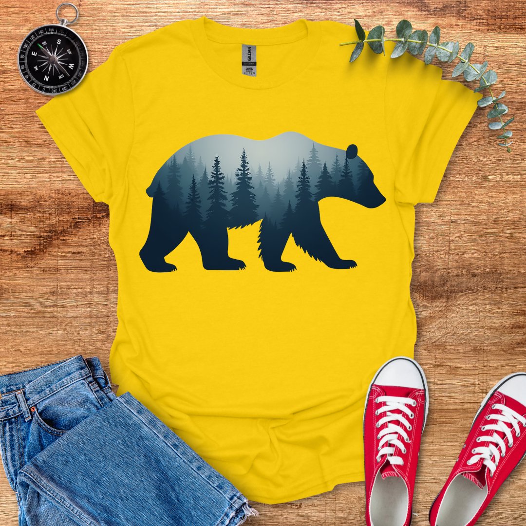 Forest bear blue version T-Shirt - Outdoor Collections