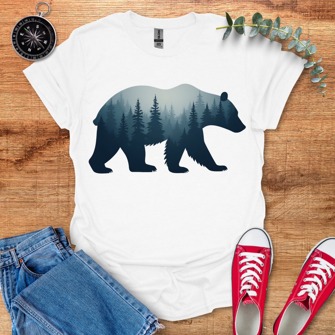 Forest bear blue version T-Shirt - Outdoor Collections