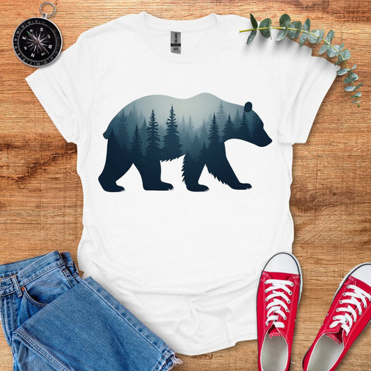 Forest bear blue version T-Shirt - Outdoor Collections