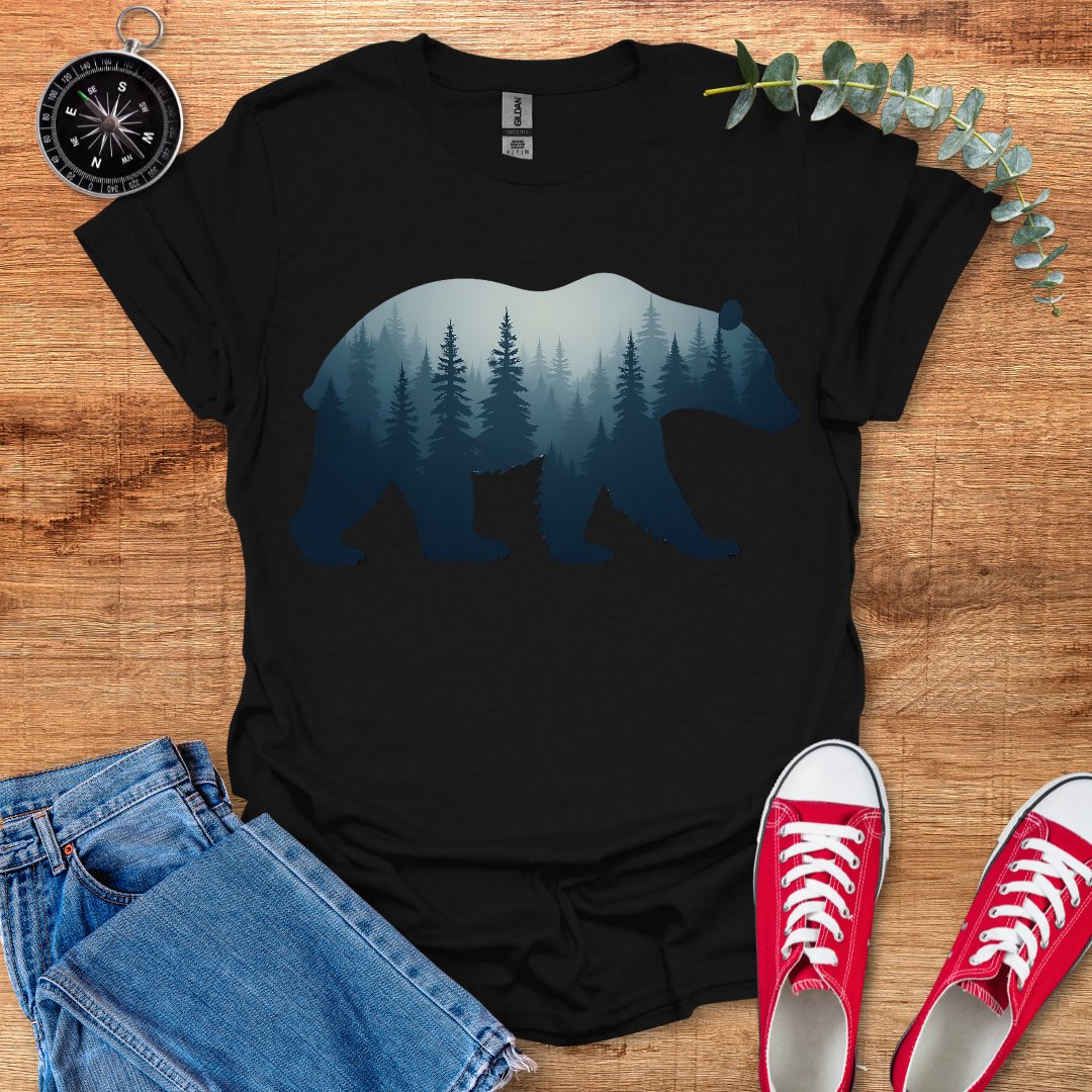 Forest bear blue version T-Shirt - Outdoor Collections