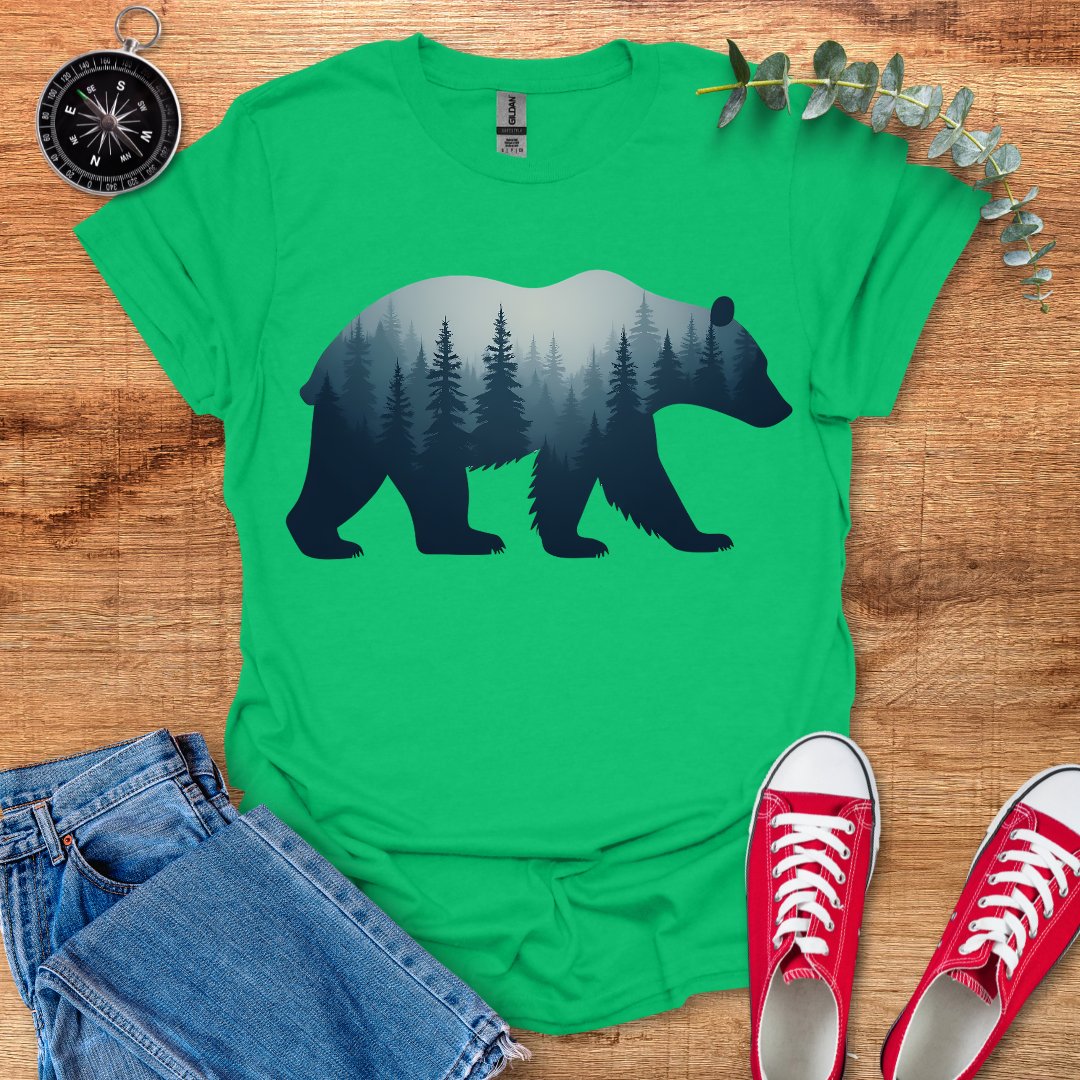 Forest bear blue version T-Shirt - Outdoor Collections