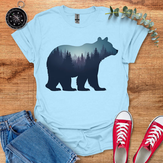 Forest bear violet version T-Shirt - Outdoor Collections