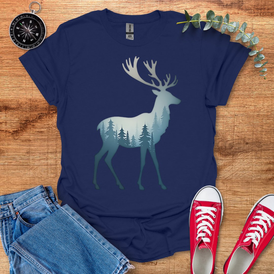 Forest reindeer light blue T-Shirt - Outdoor Collections