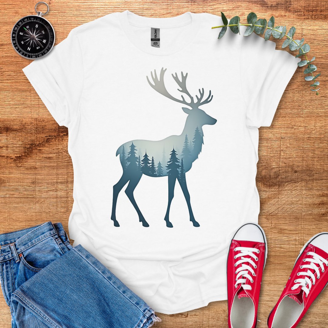 Forest reindeer light blue T-Shirt - Outdoor Collections