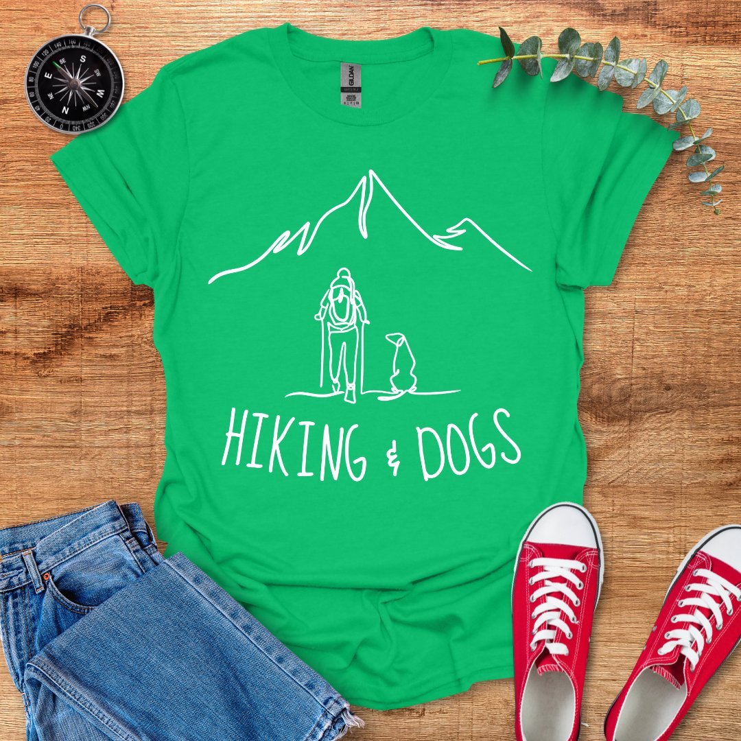 Hiking and dogs minimalist version T-Shirt - Outdoor Collections