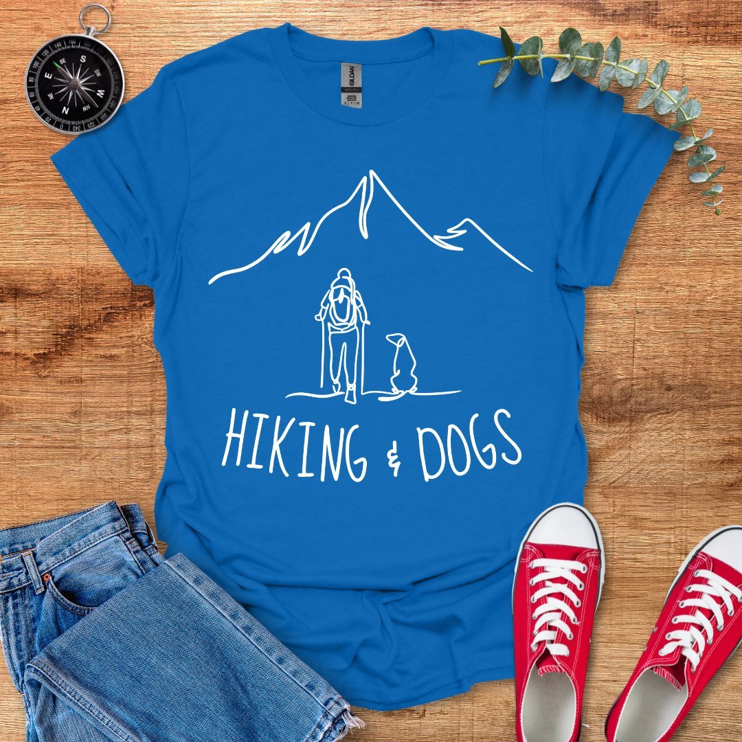 Hiking and dogs minimalist version T-Shirt - Outdoor Collections