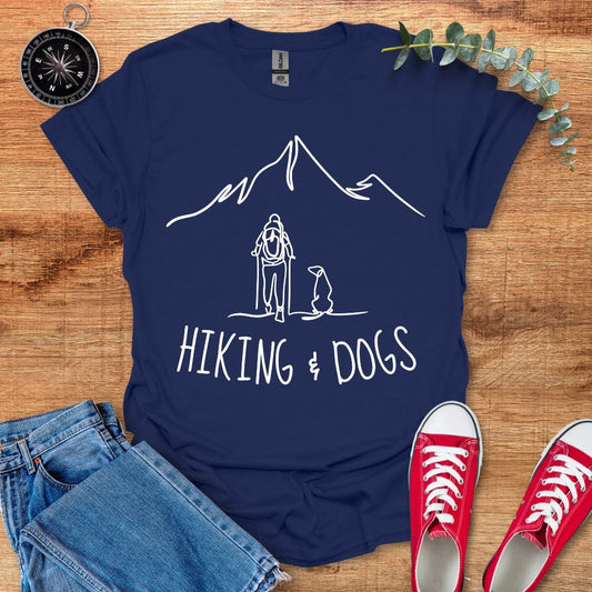 Hiking and dogs minimalist version T-Shirt - Outdoor Collections