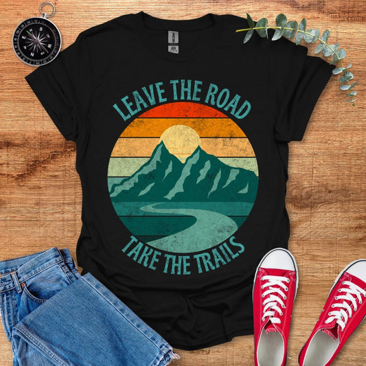 Leave the road take the trails retro T-Shirt - Outdoor Collections