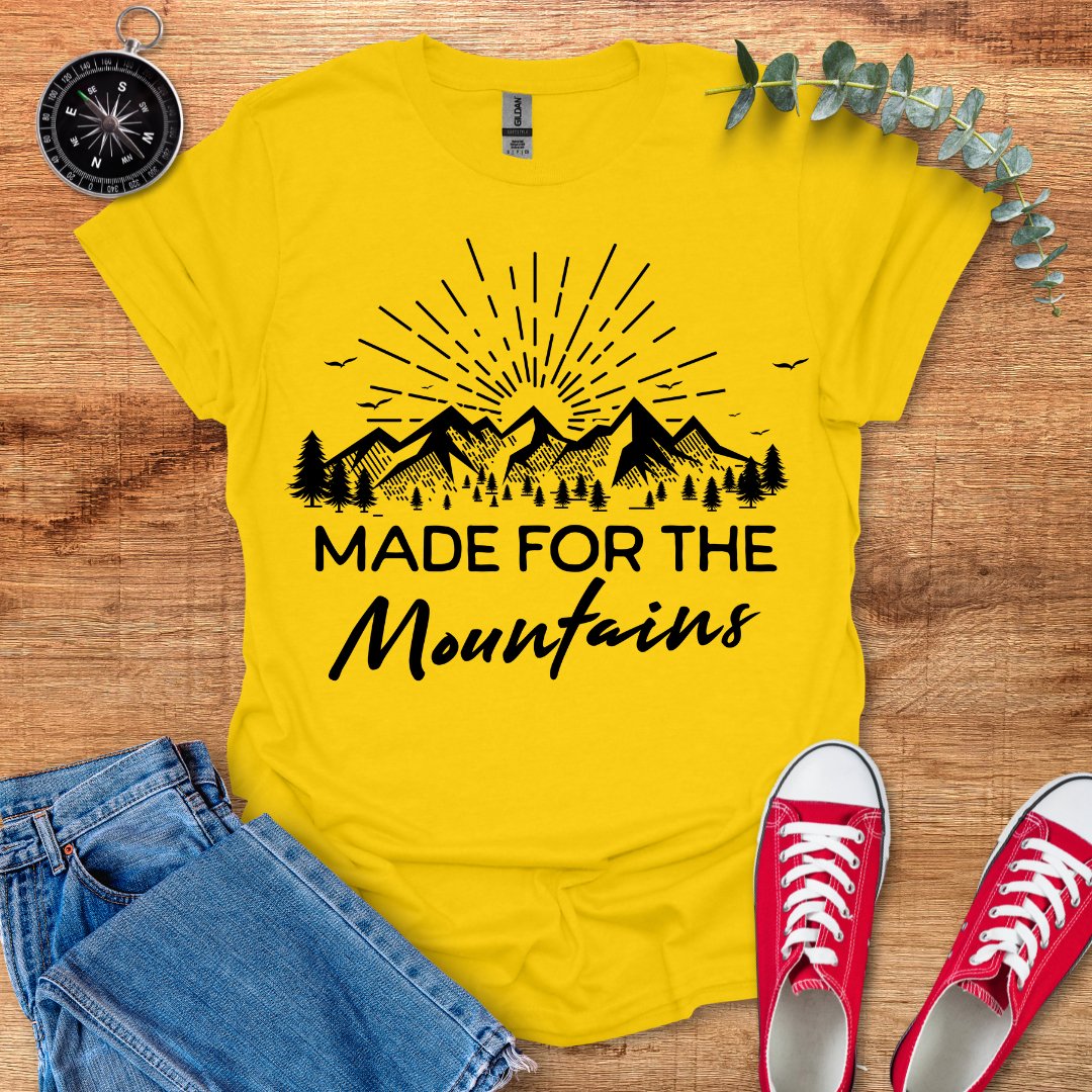 Made for the mountains sunburst version T-Shirt - Outdoor Collections