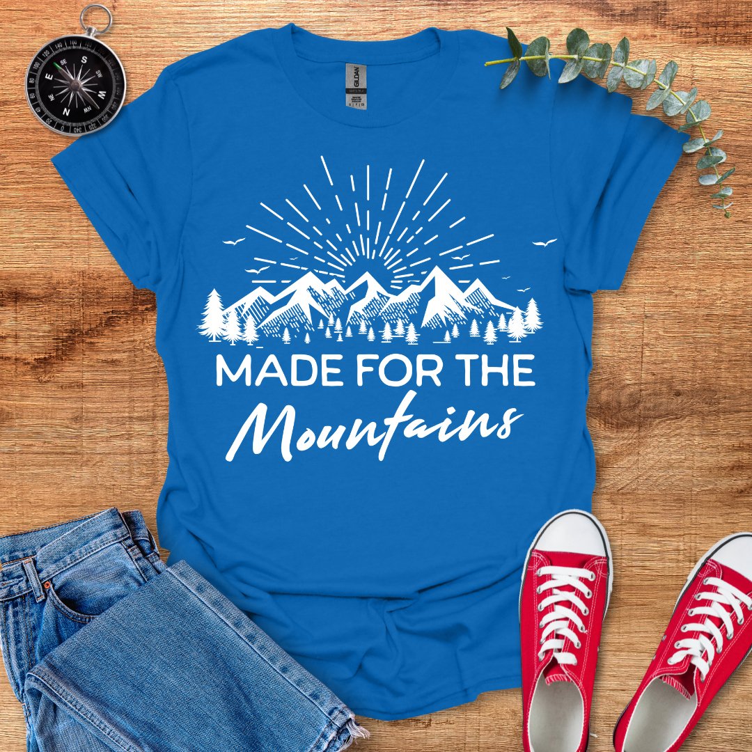 Made for the mountains sunburst version T-Shirt - Outdoor Collections