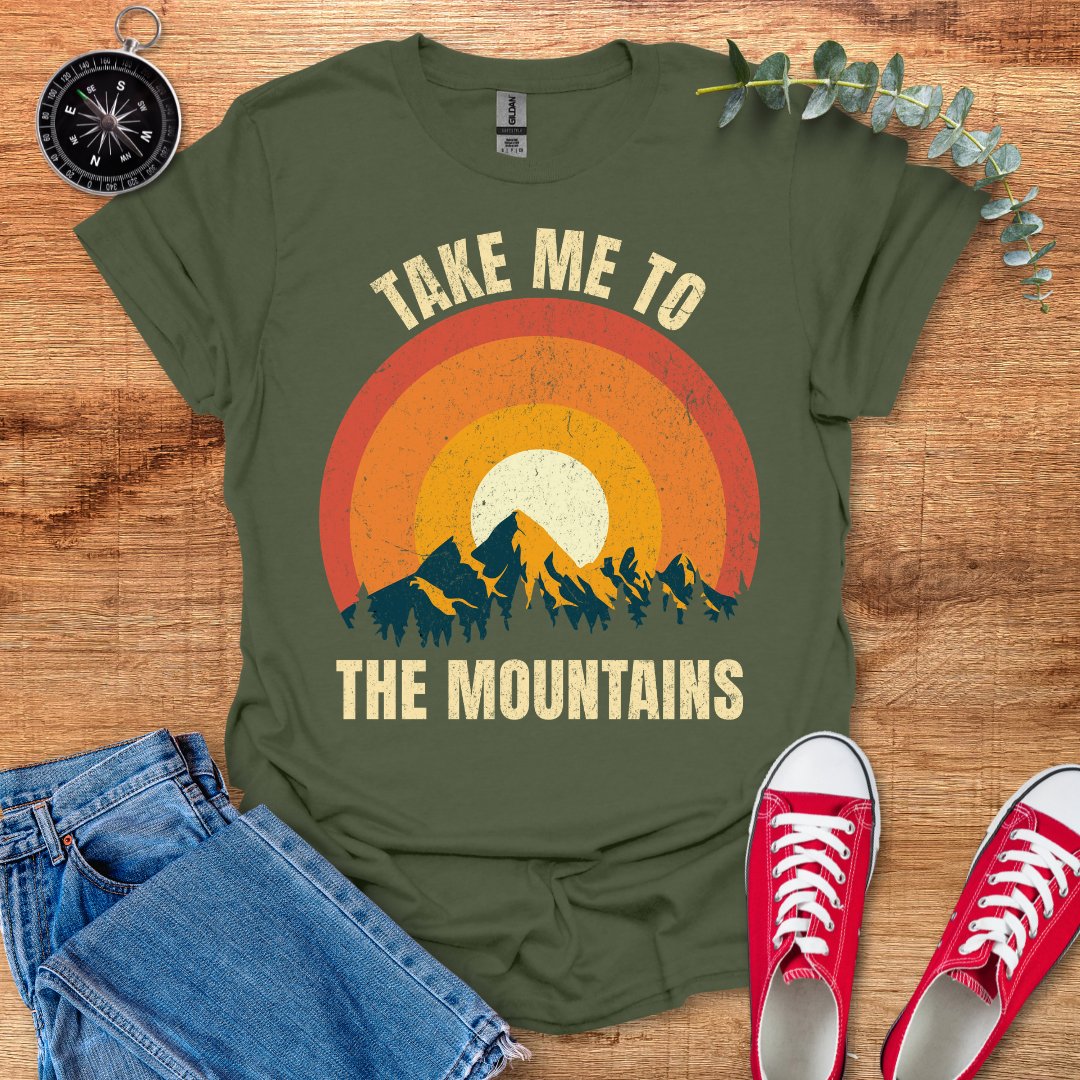 Take me to the mountains retro T-Shirt - Outdoor Collections